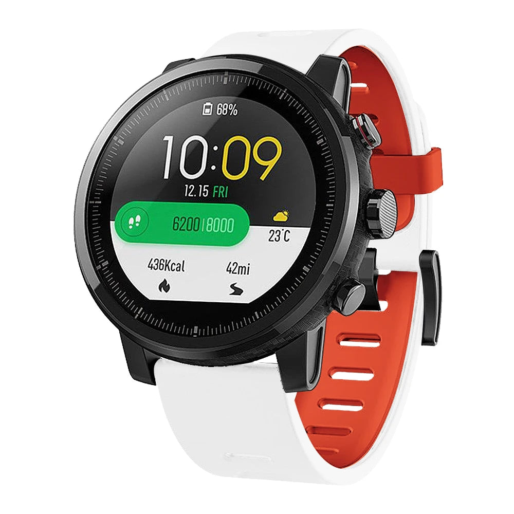 FIFATA - Correa de silicona para reloj Huami Stratos Band, repuesto para Xiaomi Amazfit Stratos 2, 2S, 3, Pace, GTR, 47 mm, GTR 3, 2