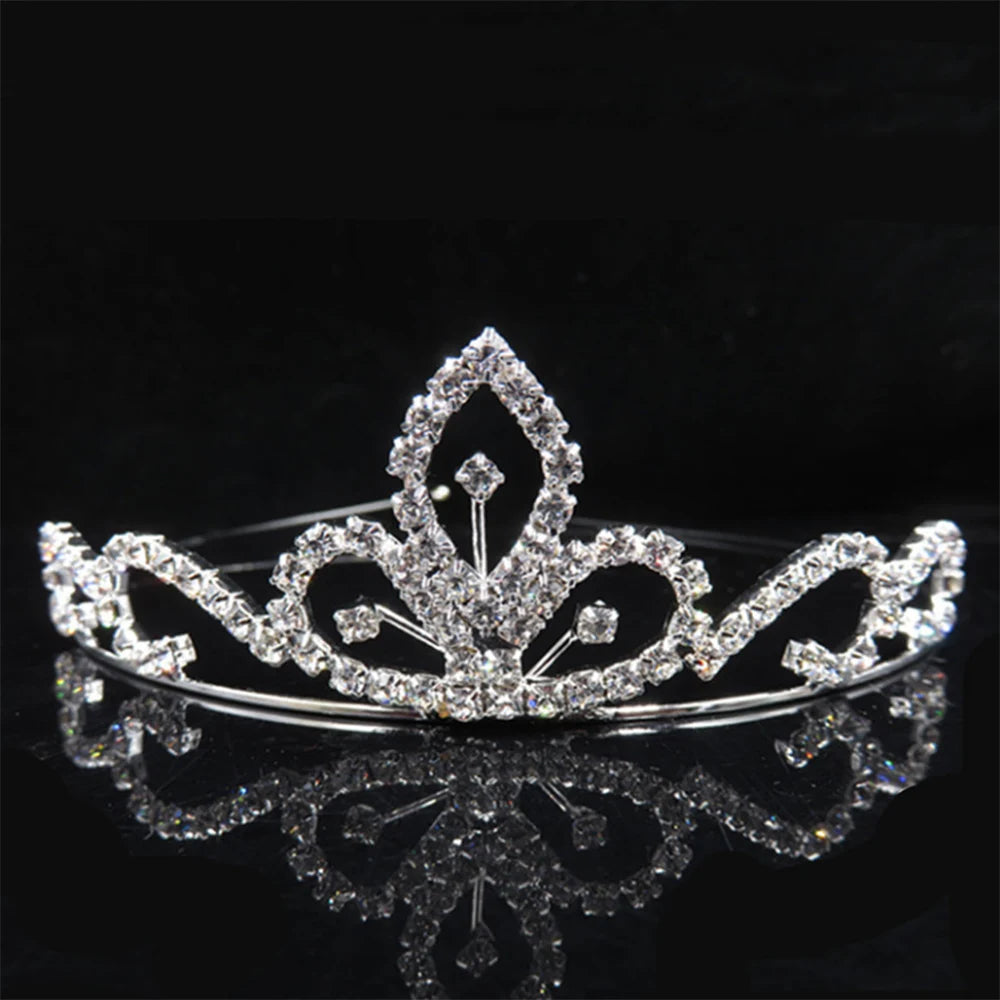 AINAMEISI Princess Crystal Tiaras and Crowns Headband Kid Girls Love Bridal Prom Crown Wedding Party Accessiories Hair Jewelry