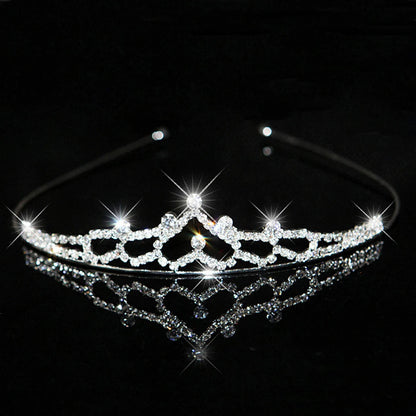 AINAMEISI Princess Crystal Tiaras and Crowns Headband Kid Girls Love Bridal Prom Crown Wedding Party Accessiories Hair Jewelry