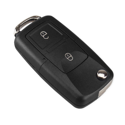 KEYYOU 2 Buttons Remote Flip Folding Car Key Shell for VW Volkswagen MK4 Bora Golf 4 5 6 Passat Polo Bora Touran