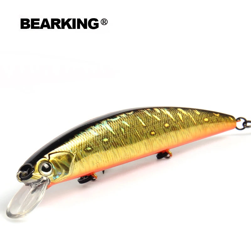 BEARKING para señuelos de pesca artificiales, cebos wobblers de calidad minnow de 13 cm y 21 g, modelo suspendido, crankbaits popper