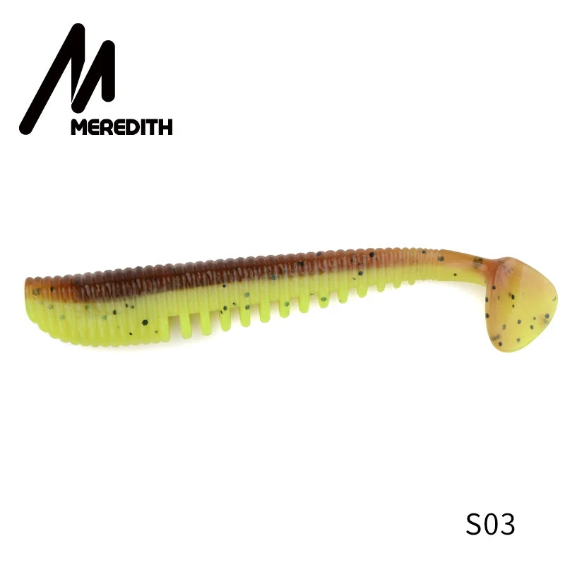 MEREDITH Awaruna Fishing Lures 8cm 9.5cm 13cm Artificial Baits Wobblers Soft Lures Shad Carp Silicone Fishing Soft Baits Tackle