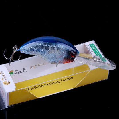 HENGJIA 13G 9CM Señuelos de pesca Rock Crank Bait Crankbait Minnow Bass Anzuelos triples Swim Hard Lure Baits Wobbler Long Big Tongue