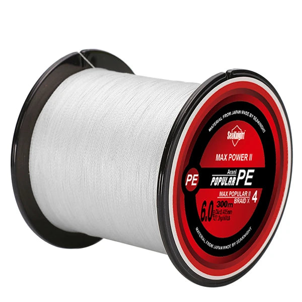 SeaKnight Brand TriPoseidon Series 4 Strands 300M PE Braided Fishing Line 8-60LB Multifilament Fishing Line Smooth Carp Fishing