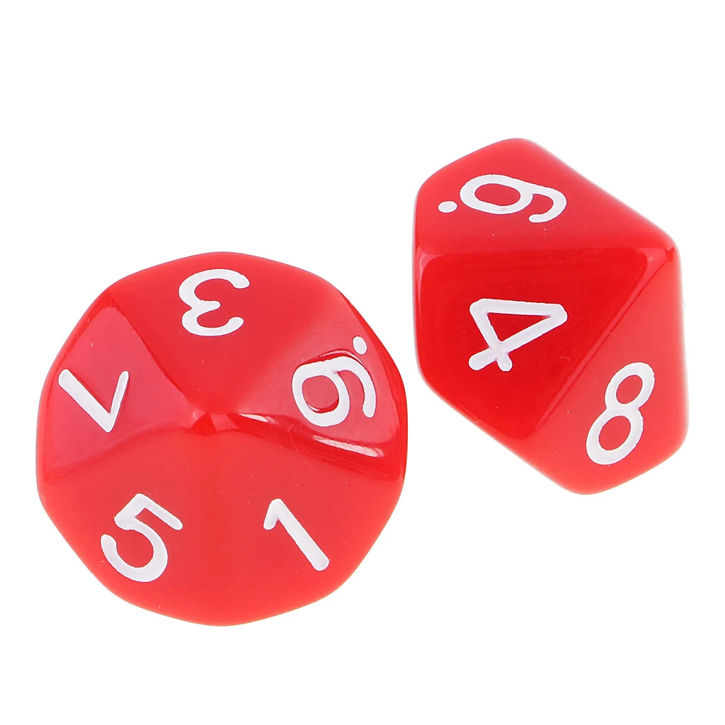 10pcs 10 Sided Dice D10 D8 Polyhedral Dice for  Games 16mm  RPG  Dice Family   Dice