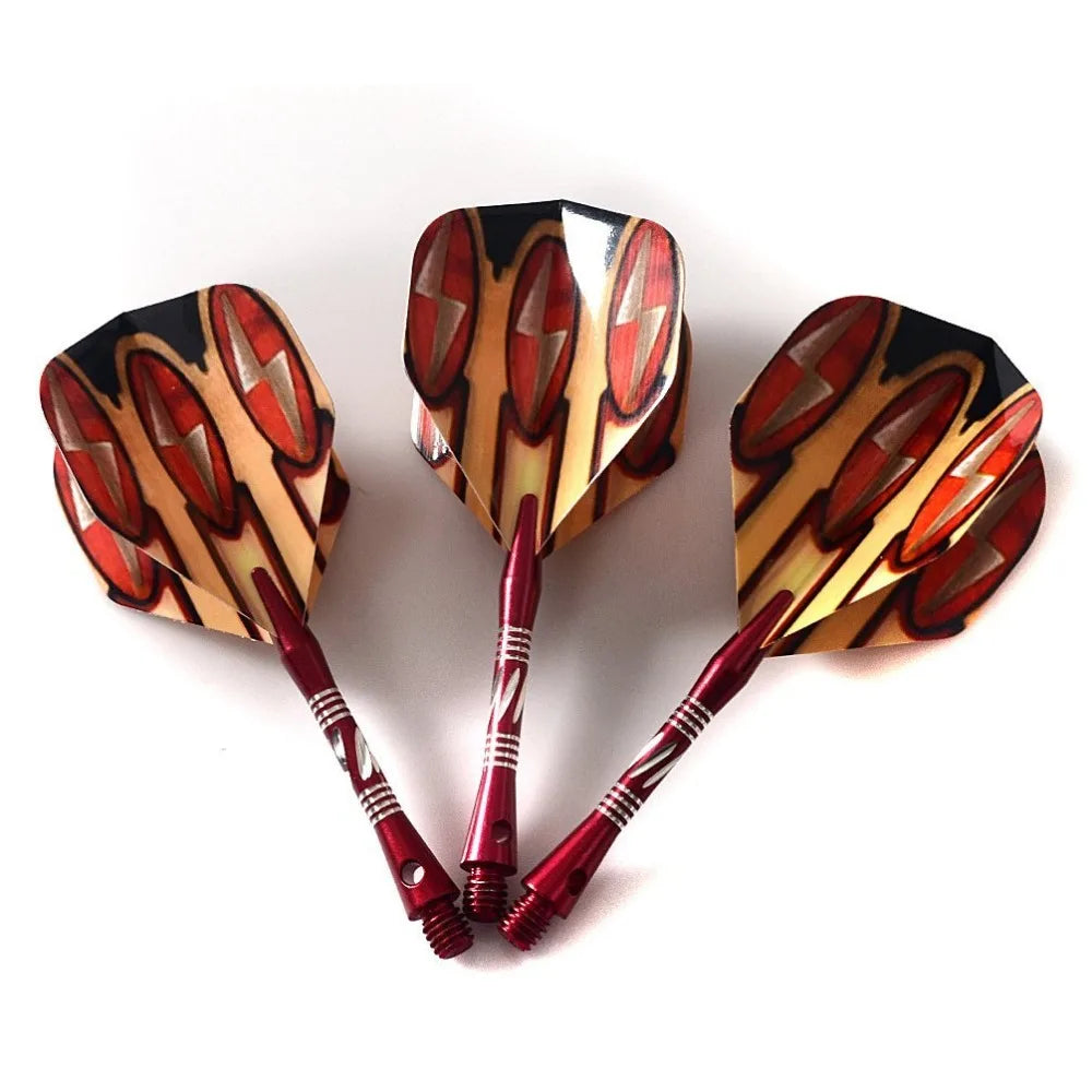 CUESOUL Soft Tip Darts Set with Golden 16g Dart Barrels Eye-Catched,Red  Aluminium Dart Shafts for Dardos Electronico