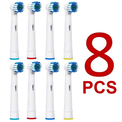 8pcs Replacement Brush Heads For Oral-B Electric Toothbrush Advance Power/Vitality Precision Clean/Pro Health/Triumph/3D Excel