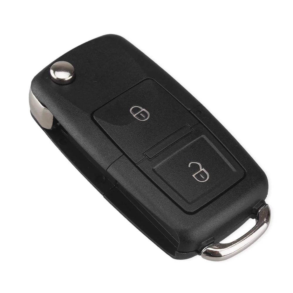 KEYYOU 2 Buttons Remote Flip Folding Car Key Shell for VW Volkswagen MK4 Bora Golf 4 5 6 Passat Polo Bora Touran