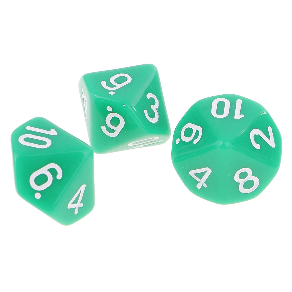 10pcs 10 Sided Dice D10 D8 Polyhedral Dice for  Games 16mm  RPG  Dice Family   Dice