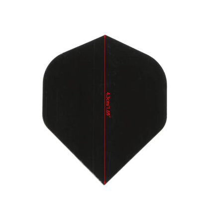 30 Pcs PET Dart Flights High Quality Simple Pure Black Darts Accessories Replaceable Dart Wing