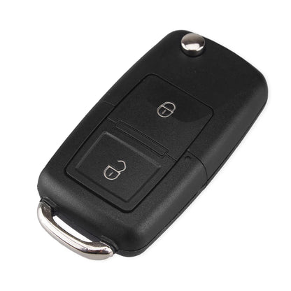 KEYYOU 2 Buttons Remote Flip Folding Car Key Shell for VW Volkswagen MK4 Bora Golf 4 5 6 Passat Polo Bora Touran