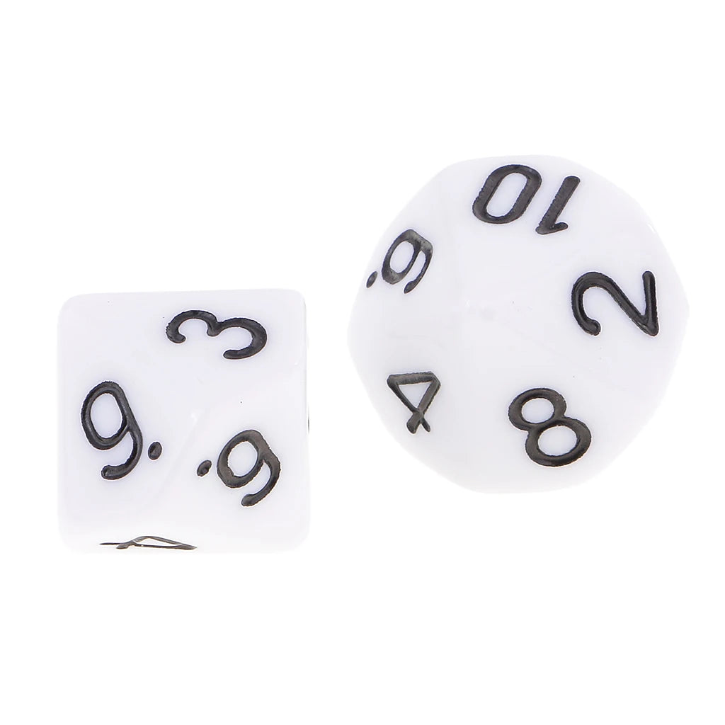 10 dados poliédricos de 10 caras D10 D8 para juegos de rol de 16 mm, dados familiares