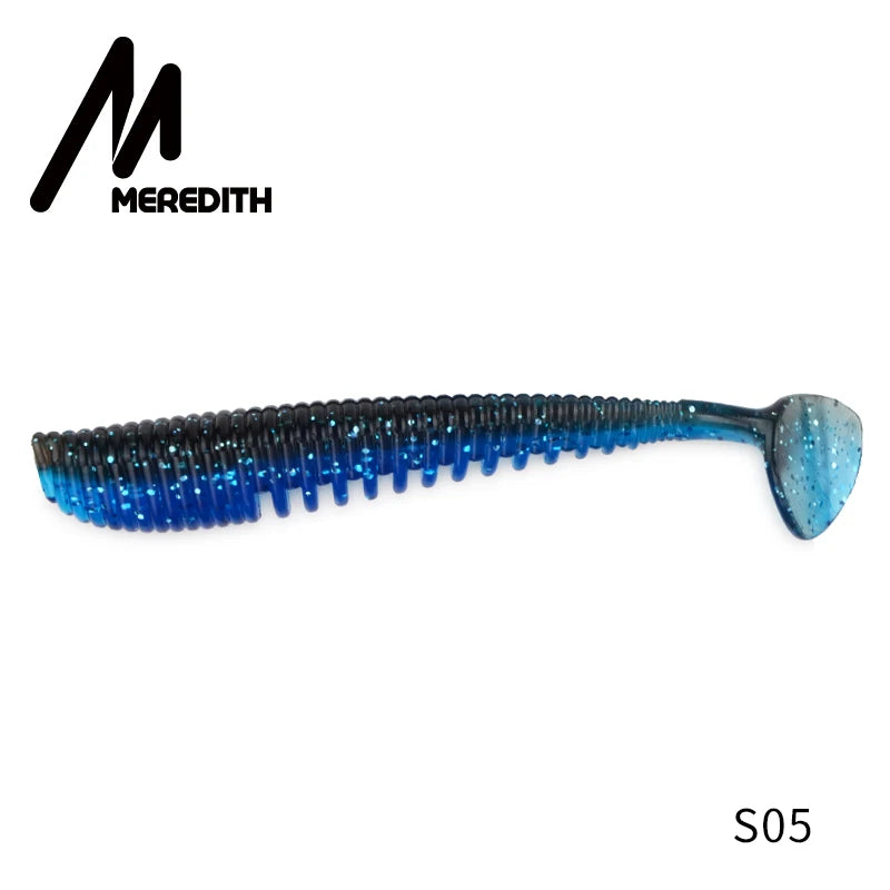 MEREDITH Awaruna Fishing Lures 8cm 9.5cm 13cm Artificial Baits Wobblers Soft Lures Shad Carp Silicone Fishing Soft Baits Tackle