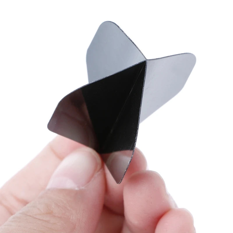 30 Pcs PET Dart Flights High Quality Simple Pure Black Darts Accessories Replaceable Dart Wing