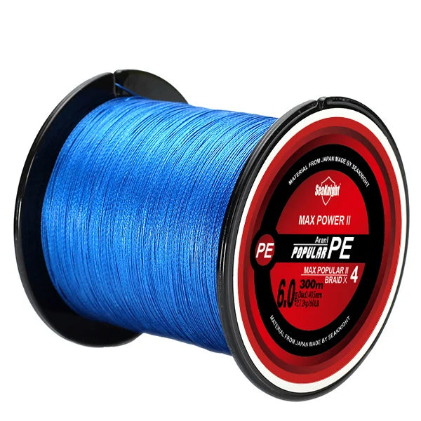 SeaKnight Brand TriPoseidon Series 4 Strands 300M PE Braided Fishing Line 8-60LB Multifilament Fishing Line Smooth Carp Fishing