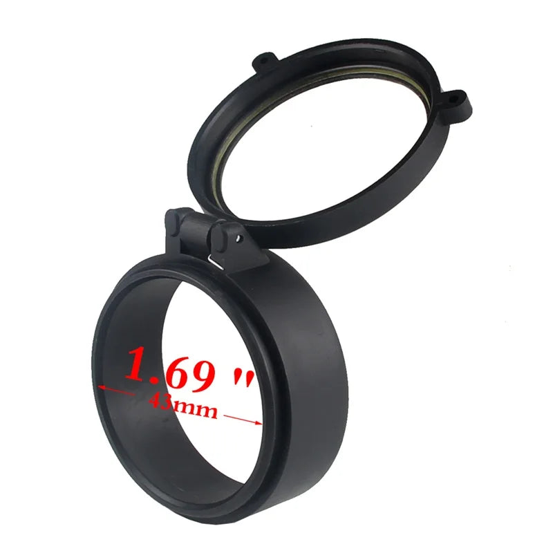 30-69MM Transparent Scope Lens Cover Flip Up Quick Spring Protection Cap Objective Lid for Hunting Accessories HT37-0072