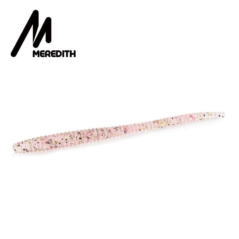 MEREDITH Slow SinkingTrout Worm Soft Baits 60mm 80mm Artificial Fishing Lures Sea Worms Earthworm Fishing Soft Lures Wobblers