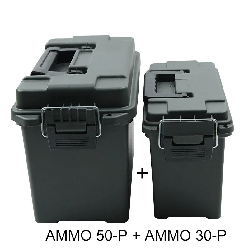 Plastic Ammo Box Weapons Safe Storage Ammo Can Lightweight High Strength Ammo Accessory Crate Storage Case Bullet Safety Box