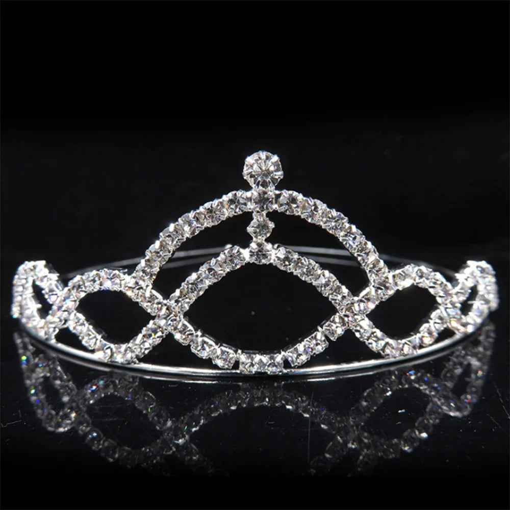 AINAMEISI Princess Crystal Tiaras and Crowns Headband Kid Girls Love Bridal Prom Crown Wedding Party Accessiories Hair Jewelry