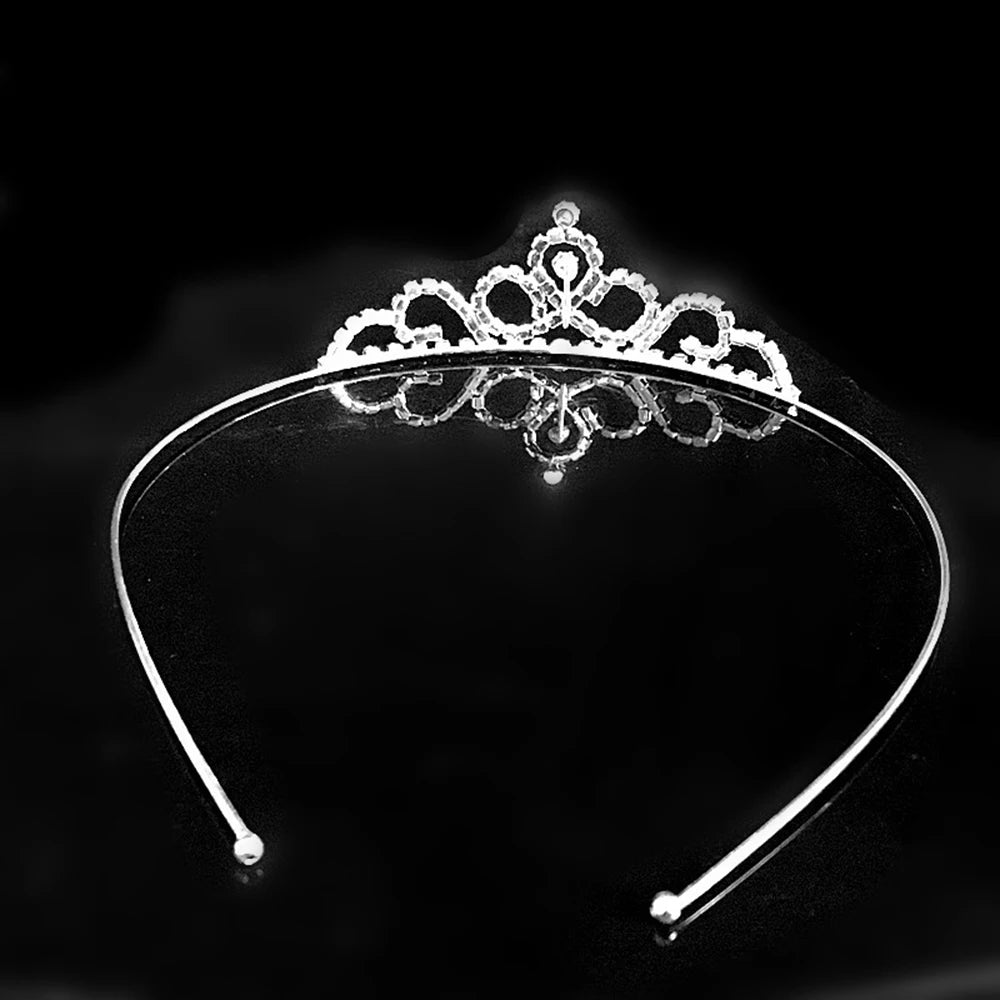 AINAMEISI Princess Crystal Tiaras and Crowns Headband Kid Girls Love Bridal Prom Crown Wedding Party Accessiories Hair Jewelry