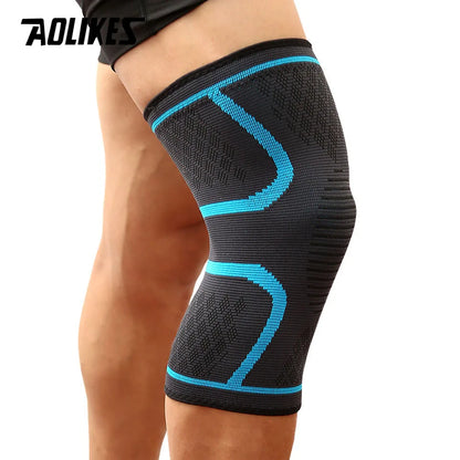 AOLIKES 1PCS Fitness Running Cycling Knee Support Braces Elastic Nylon Sport Compression Knee Pad Sleeve For Basketball