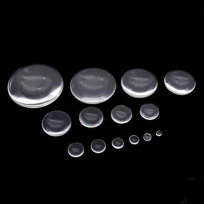 Aclovex 1pack Round Flat Back Glass Cabochon 12mm 20mm 25mm Transparent Clear Crystal Cabochon Cameo For Diy Jewelry Making