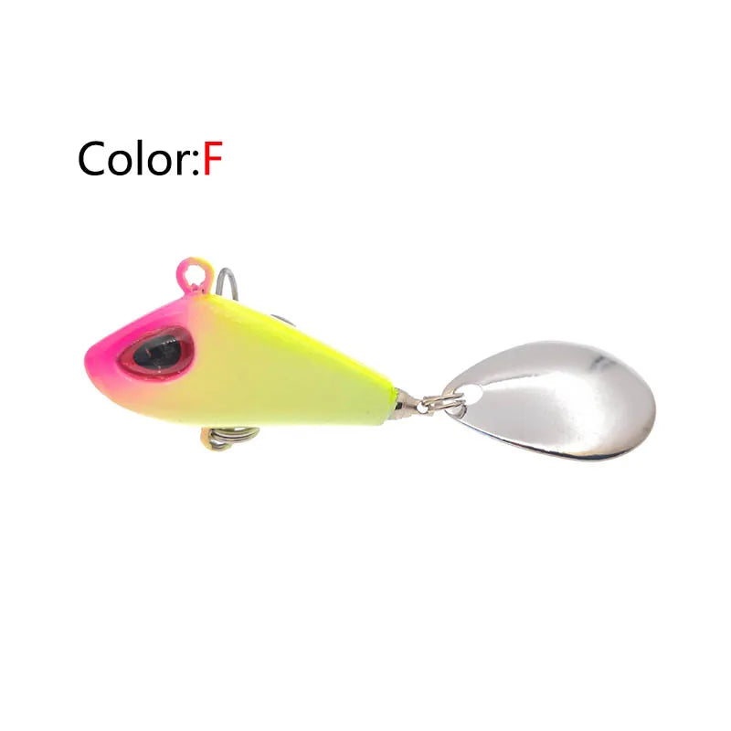 OUTKIT New Metal Mini VIB With Spoon Fishing Lure 6g10g17g25g 2cm Fishing Tackle Pin Crankbait Vibration Spinner Sinking Bait