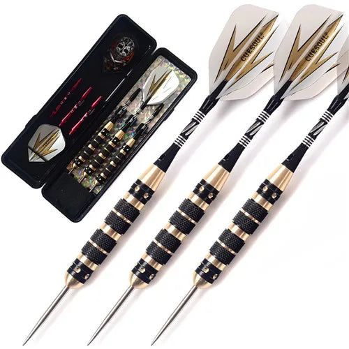 CUESOUL Professional Archer 20/22/23/26 Grams Steel Tip Darts -- Black Coating Brass Barrels