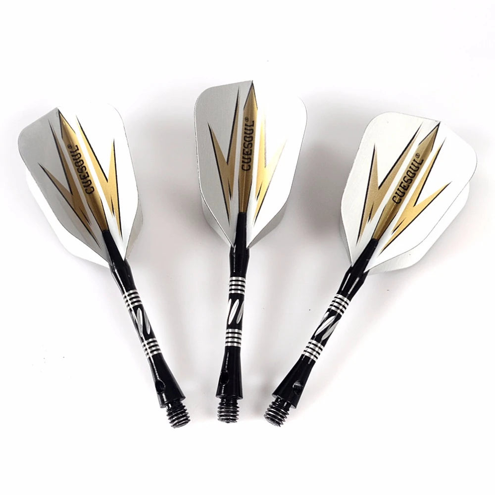 CUESOUL Professional Archer 20/22/23/26 Grams Steel Tip Darts -- Black Coating Brass Barrels