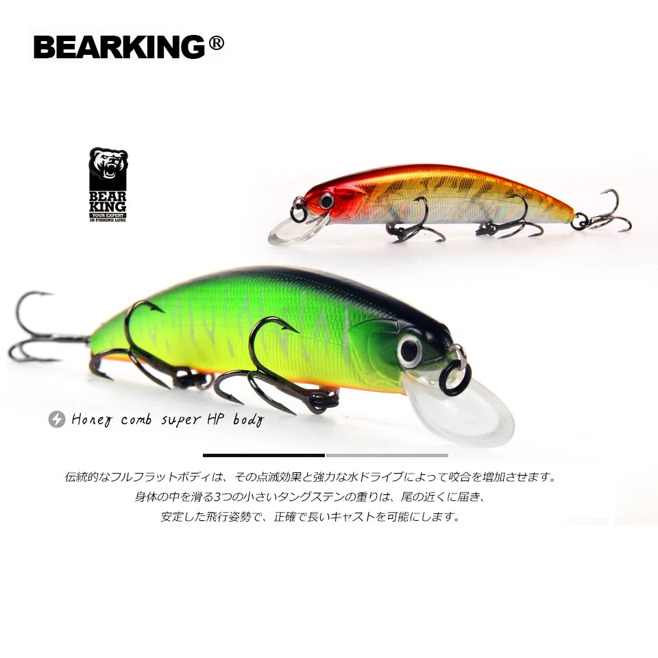 Señuelos de pesca de nuevo modelo, cebo duro, wobblers de calidad, sistema de peso superpesado Bearking 11 cm 17 g Dive 1,5 m, lanzamiento largo SP minnow