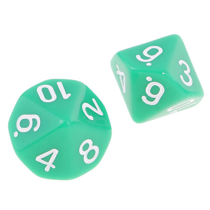 10 dados poliédricos de 10 caras D10 D8 para juegos de rol de 16 mm, dados familiares