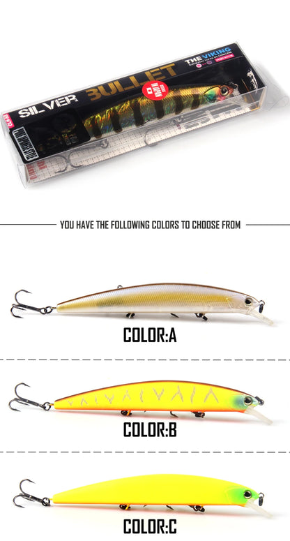 BEARKING para señuelos de pesca artificiales, cebos wobblers de calidad minnow de 13 cm y 21 g, modelo suspendido, crankbaits popper