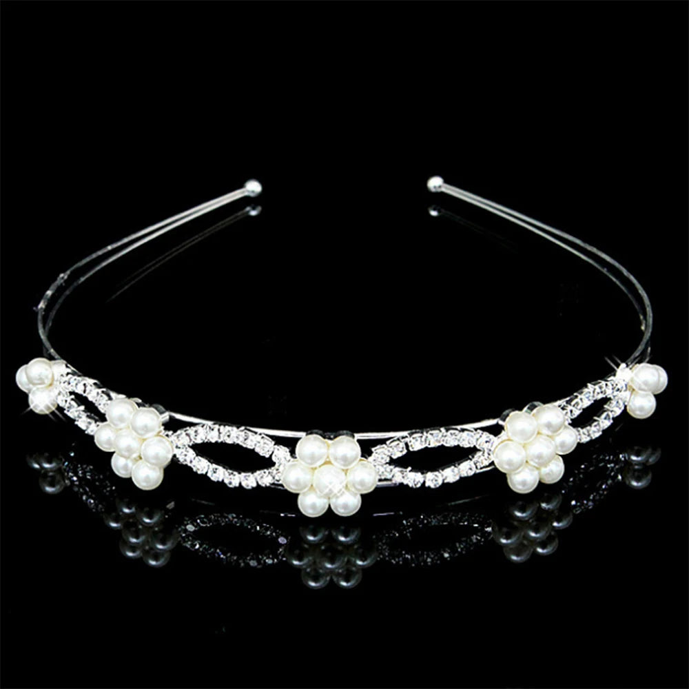 AINAMEISI Princess Crystal Tiaras and Crowns Headband Kid Girls Love Bridal Prom Crown Wedding Party Accessiories Hair Jewelry