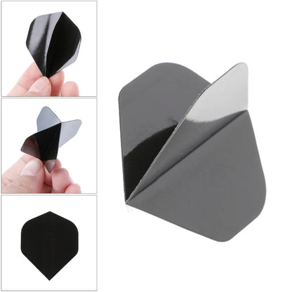 30 Pcs PET Dart Flights High Quality Simple Pure Black Darts Accessories Replaceable Dart Wing