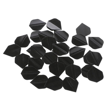 30 Pcs PET Dart Flights High Quality Simple Pure Black Darts Accessories Replaceable Dart Wing