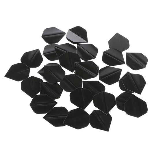 30 Pcs PET Dart Flights High Quality Simple Pure Black Darts Accessories Replaceable Dart Wing