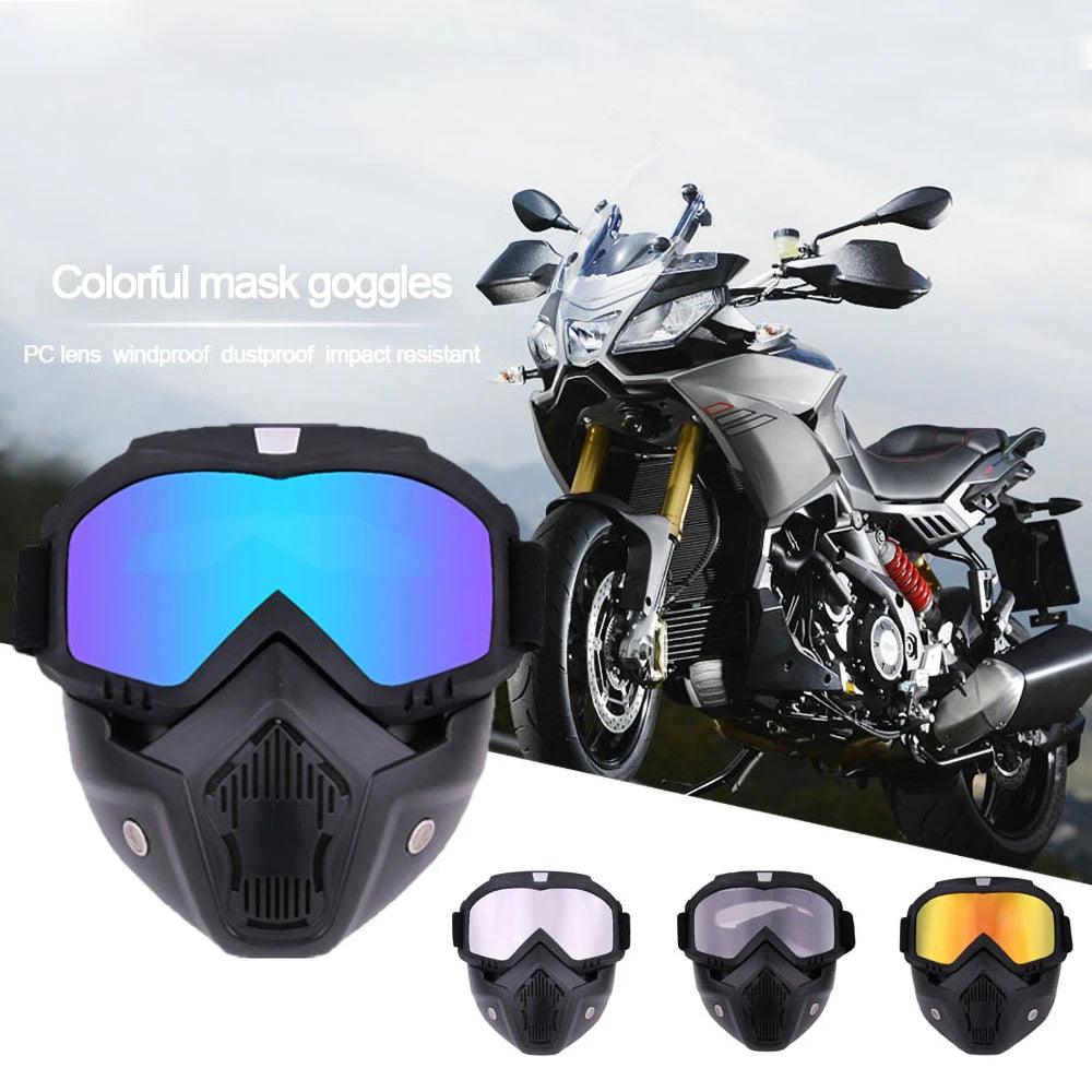 Dustproof Motocross Glasses Adjustable Motorcycle Goggles Breathable Full Face Protective Motorbike Dirt Bike Off-road Mask