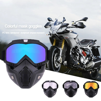 Dustproof Motocross Glasses Adjustable Motorcycle Goggles Breathable Full Face Protective Motorbike Dirt Bike Off-road Mask