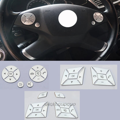 AngelguoguoCar Window glass lift button Trim Cover sticker for Mercedes Benz A/B/C(W204)/E(W212)/GLA /CLA/ GLK/ GLE-class