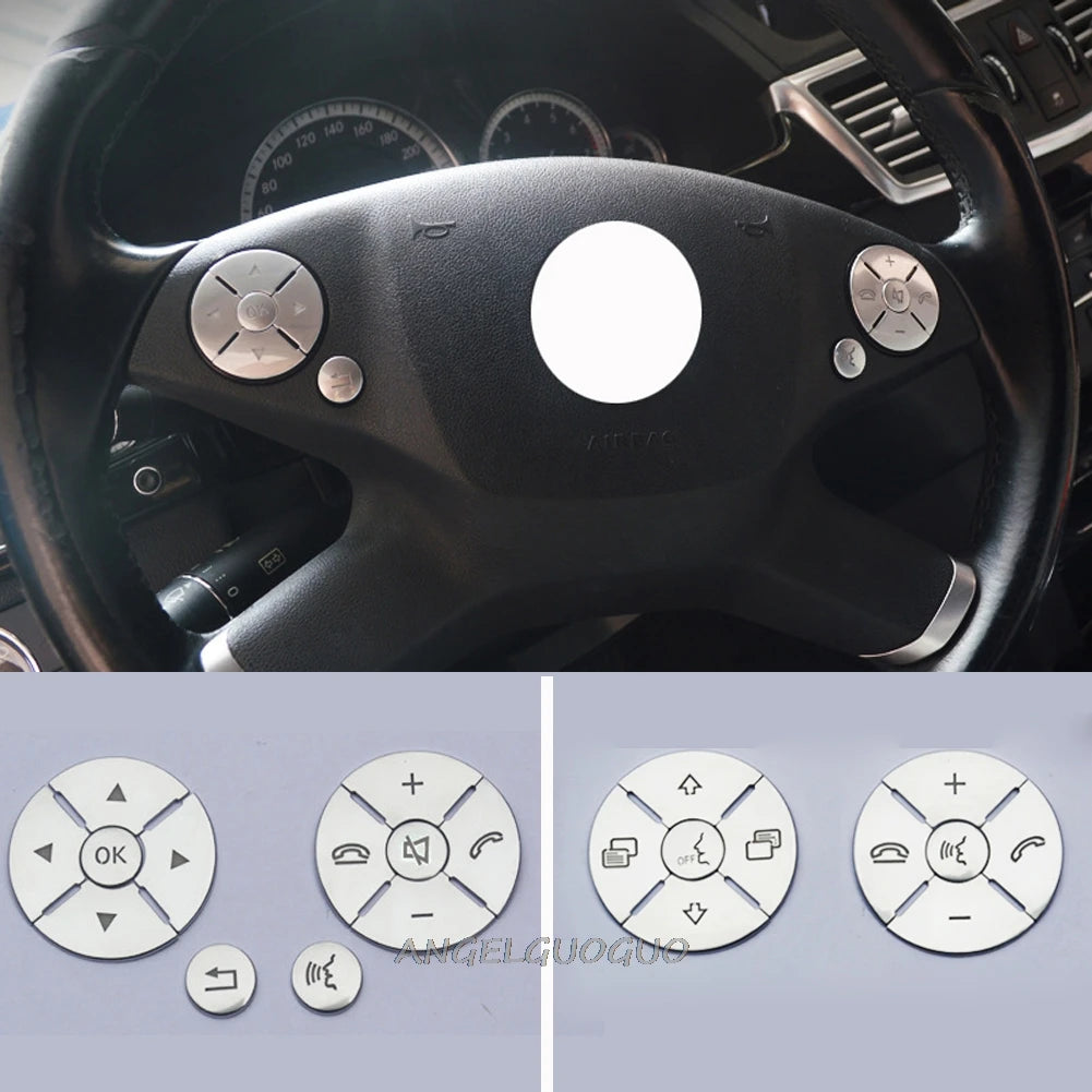 AngelguoguoCar Window glass lift button Trim Cover sticker for Mercedes Benz A/B/C(W204)/E(W212)/GLA /CLA/ GLK/ GLE-class