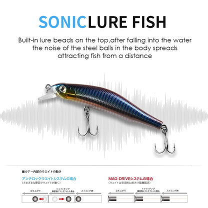 BEARKING 80mm 8.5g professional quality magnet weight fishing lures minnow crank hot model Artificial Bait Tackle