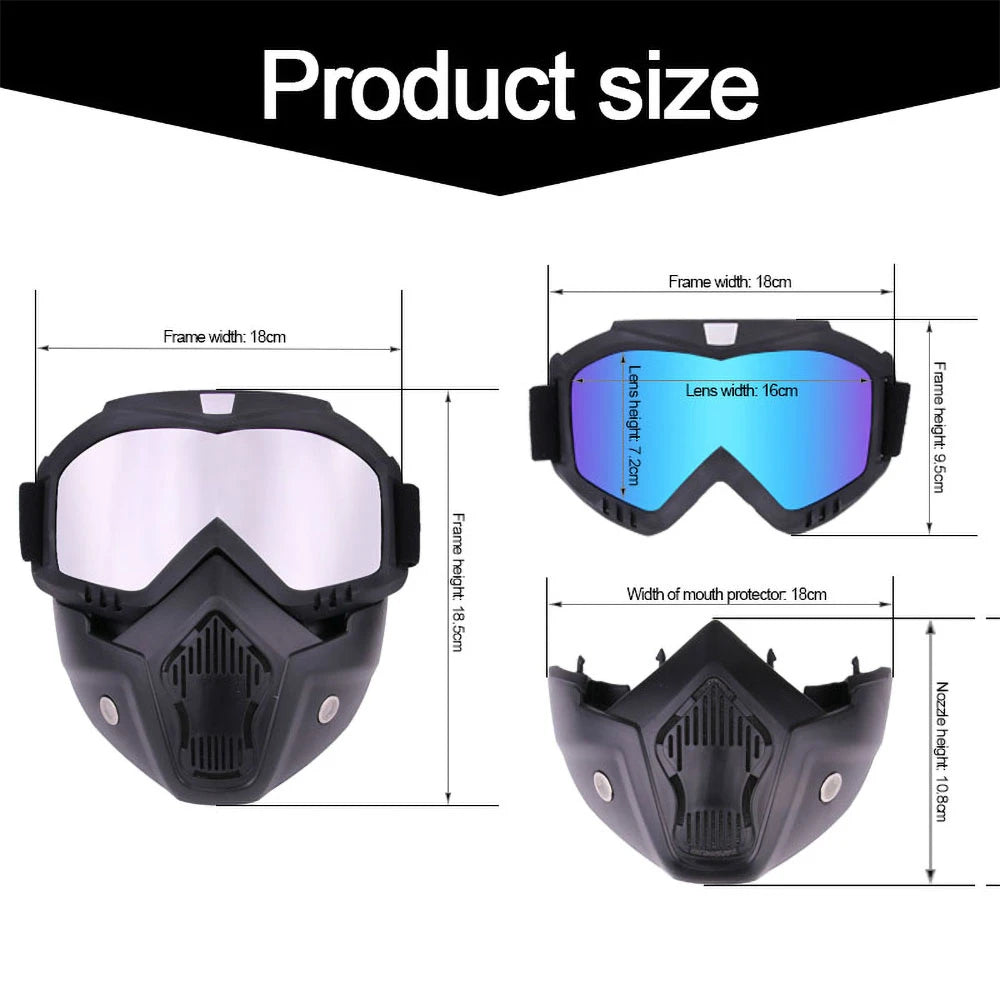 Dustproof Motocross Glasses Adjustable Motorcycle Goggles Breathable Full Face Protective Motorbike Dirt Bike Off-road Mask