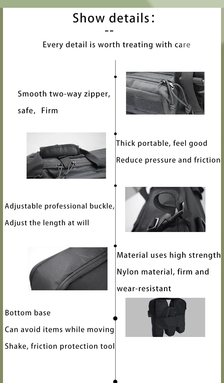 1000D Nylon Tactical Hunting Backpack Dual Rifle Square Carry Bag With Shoulder Strap Airsoft Gun Bag Shooting Protection Case