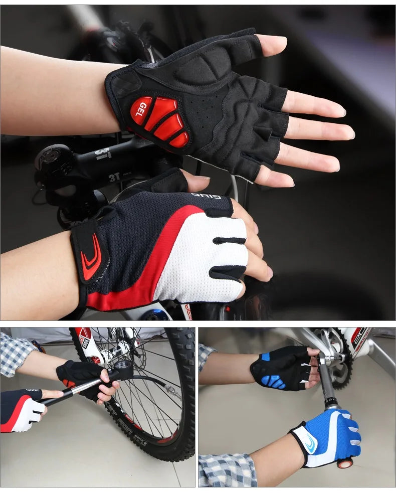 Giyo Breaking Wind Cycling Half Finger Gloves Anti-slip Bicycle Mittens Racing Road Bike Glove MTB Biciclet Guantes Ciclismo