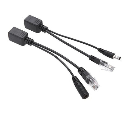 1 par de cables POE, cable adaptador pasivo de alimentación a través de Ethernet, divisor POE, módulo de fuente de alimentación de inyector RJ45 de 12-48 V para cámara IP