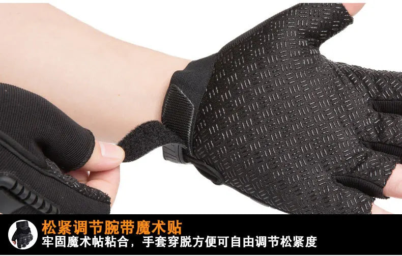 1Pair Gear Fingerless Hard Knuckle Tactical Gloves Men Half Finger Fitness Sport Gym Driving Riding Motorcycle Gloves