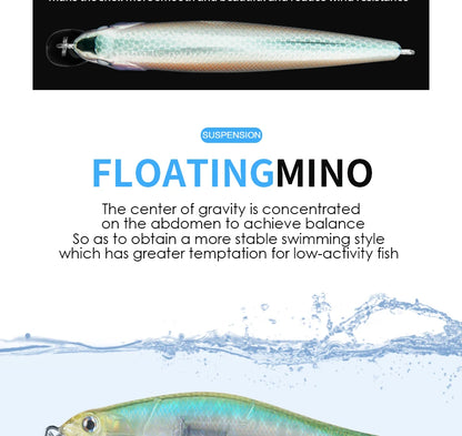 BEARKING 80mm 8.5g professional quality magnet weight fishing lures minnow crank hot model Artificial Bait Tackle