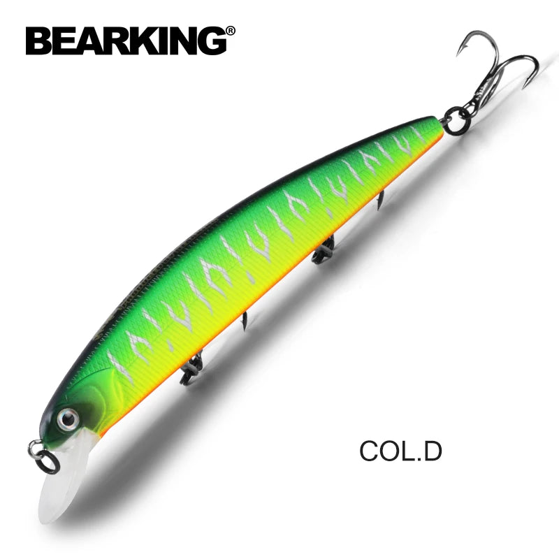 Señuelos de pesca de nuevo modelo, cebo duro, wobblers de calidad, sistema de peso superpesado Bearking 11 cm 17 g Dive 1,5 m, lanzamiento largo SP minnow