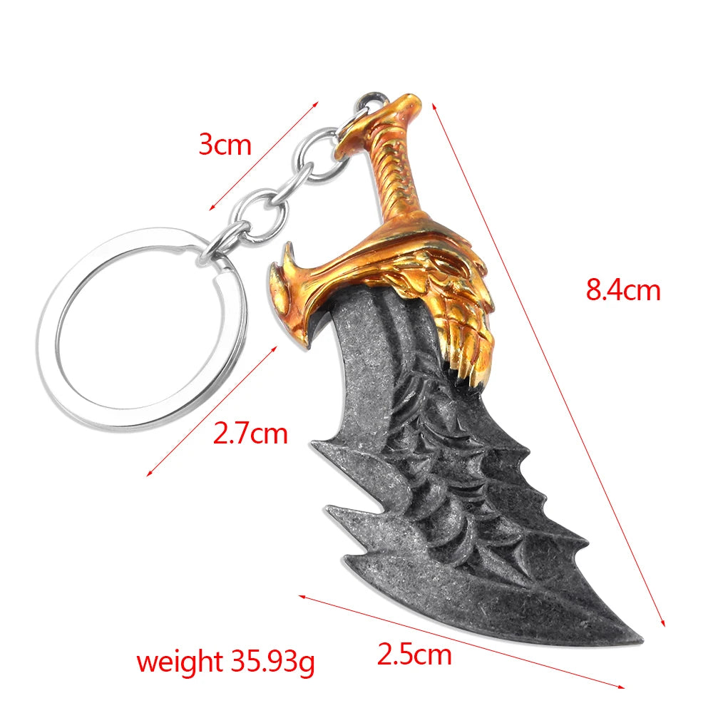 New God of War 4 Kratos Sword Keychain Pendant Keyring Jewelry Men And Women Car key chain Accessories