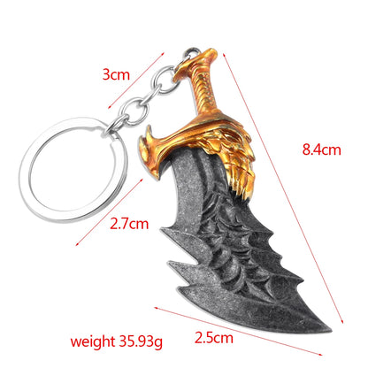 New God of War 4 Kratos Sword Keychain Pendant Keyring Jewelry Men And Women Car key chain Accessories